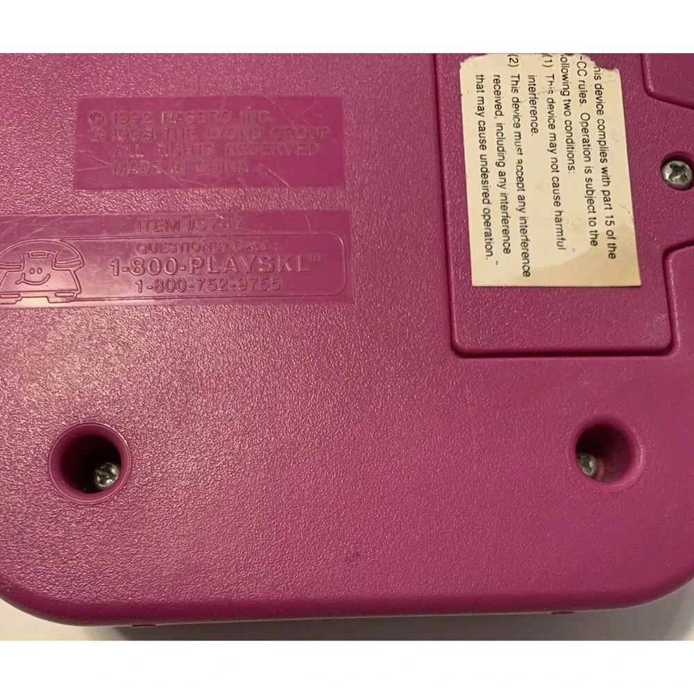 Rockin Radio Barney The Dinosaur Purple Music Tested & Works Vintage 1990's